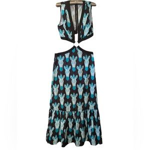 Love+Harmony LA, Turquoise, white and black zebra head design, flowy fabric